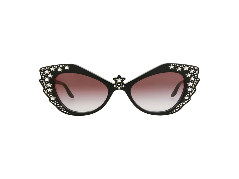 GAFAS DE SOL GUCCI DE ACETATO CON MONTURA EN FORMA DE OJO DE GATO PARA MUJER EN NEGRO Y ROJO 1