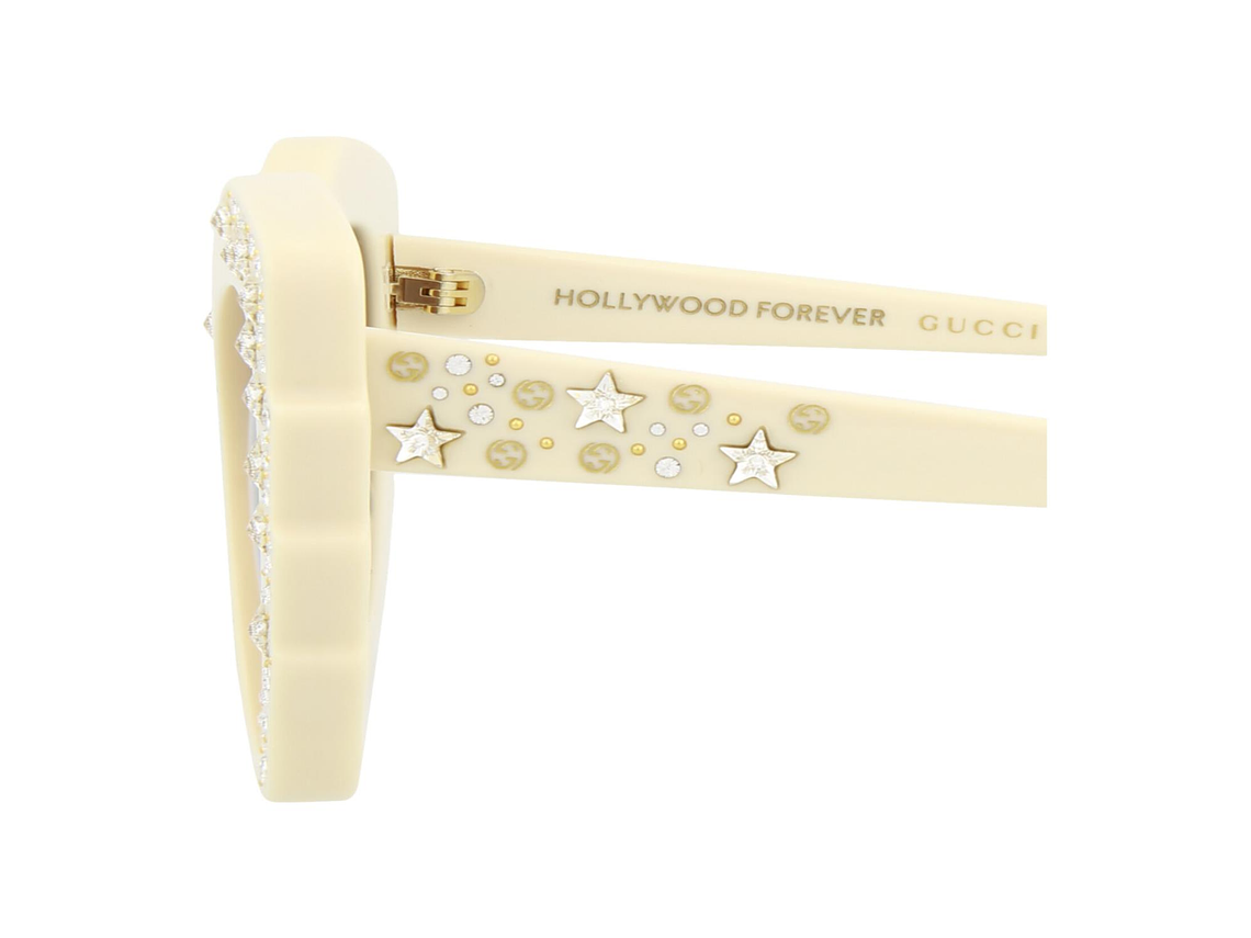 GAFAS DE SOL GUCCI DE ACETATO CON MONTURA DE GATO PARA MUJER EN MARFIL 3