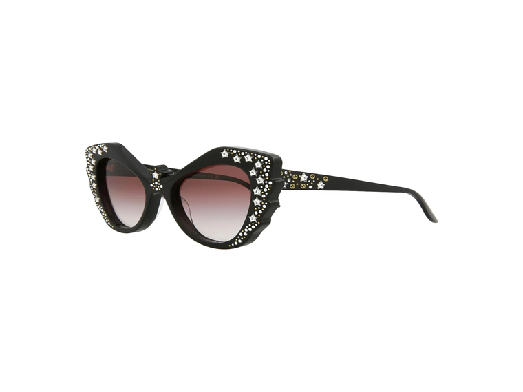 GAFAS DE SOL GUCCI DE ACETATO CON MONTURA EN FORMA DE OJO DE GATO PARA MUJER EN NEGRO Y ROJO 3