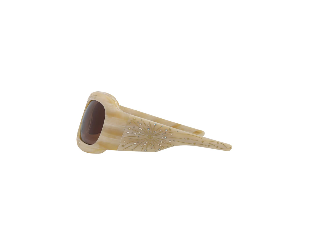 GAFAS DE SOL GUCCI SHIELD-FRAME DE ACETATO PARA MUJER EN MARRÓN 3