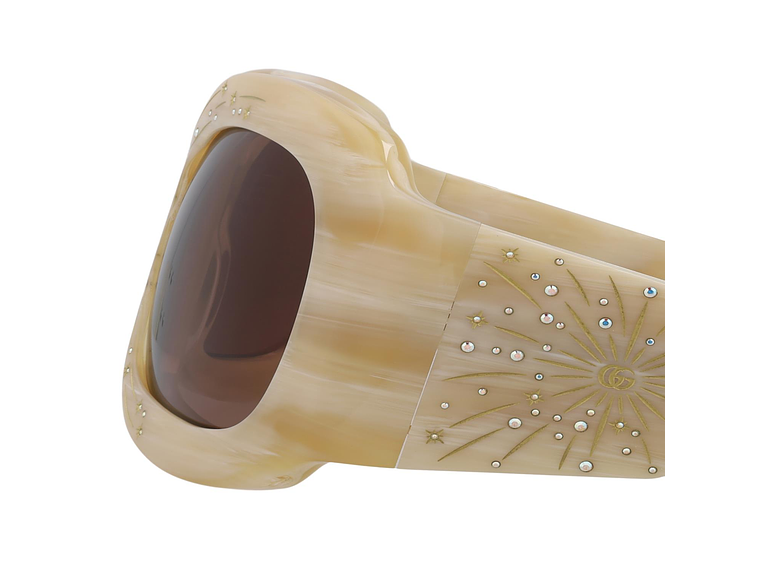 GAFAS DE SOL GUCCI SHIELD-FRAME DE ACETATO PARA MUJER EN MARRÓN 4