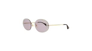 GAFAS DE SOL GUCCI DE METAL CON MONTURA REDONDA PARA MUJER EN DORADO VIOLETA