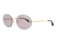GAFAS DE SOL GUCCI DE METAL CON MONTURA REDONDA PARA MUJER EN DORADO VIOLETA - Miniatura 1
