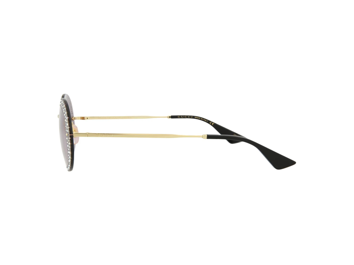 GAFAS DE SOL GUCCI DE METAL CON MONTURA REDONDA PARA MUJER EN DORADO VIOLETA 2