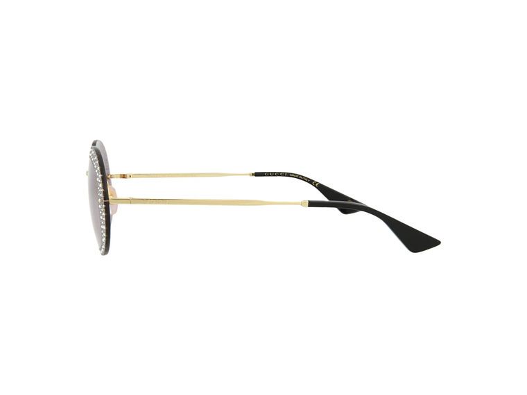 GAFAS DE SOL GUCCI DE METAL CON MONTURA REDONDA PARA MUJER EN DORADO VIOLETA 2