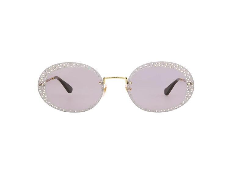 GAFAS DE SOL GUCCI DE METAL CON MONTURA REDONDA PARA MUJER EN DORADO VIOLETA 4