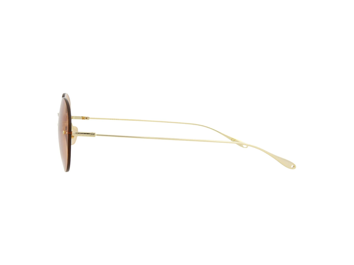 GAFAS DE SOL GUCCI DE METAL CON MONTURA REDONDA PARA MUJER EN DORADO Y NARANJA 2