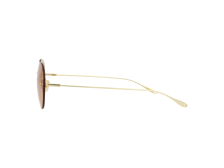 GAFAS DE SOL GUCCI DE METAL CON MONTURA REDONDA PARA MUJER EN DORADO Y NARANJA 2