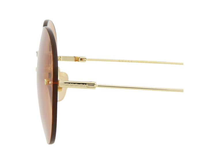 GAFAS DE SOL GUCCI DE METAL CON MONTURA REDONDA PARA MUJER EN DORADO Y NARANJA 3