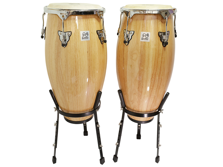 SET TUMBAO CONGA 10 & 11 XH28'' NATURAL + STAND 1