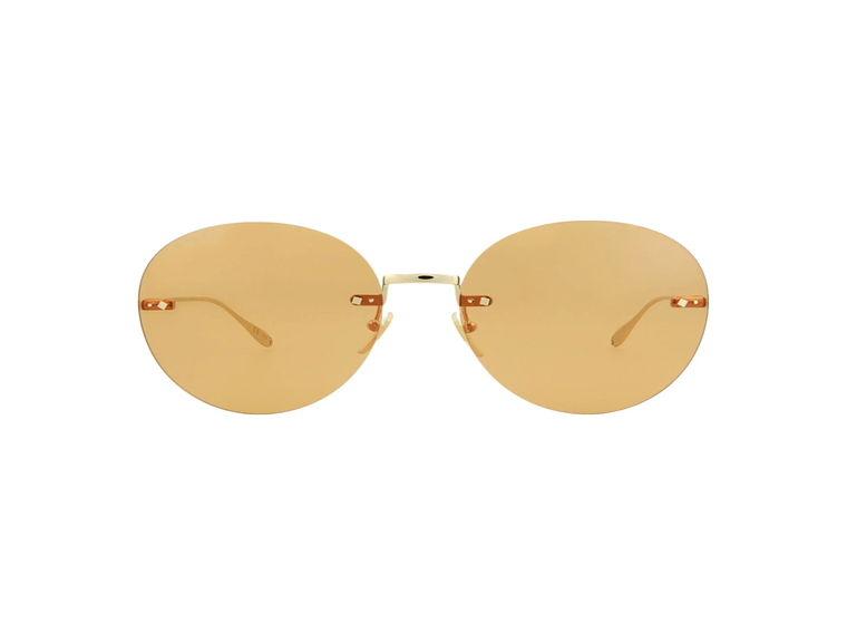 GAFAS DE SOL GUCCI DE METAL CON MONTURA REDONDA PARA MUJER EN DORADO Y NARANJA 5
