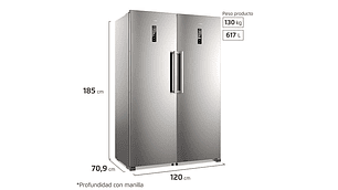REFRIGERADOR FENSA BOTTOM FREEZER NO FROST TWIN RTI4S + CONGELADOR TWIN FTI4S
