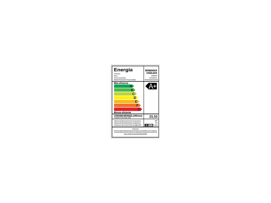 SAMSUNG TOP MOUNT FREEZER 521LTS NO FROST 7