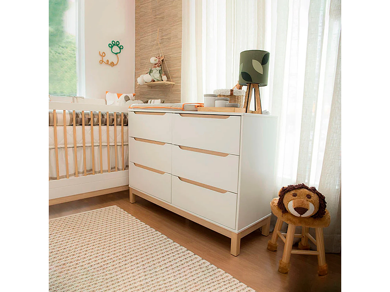 CÓMODA INFANTIL ELENA NATURA/BLANCO FORM 2