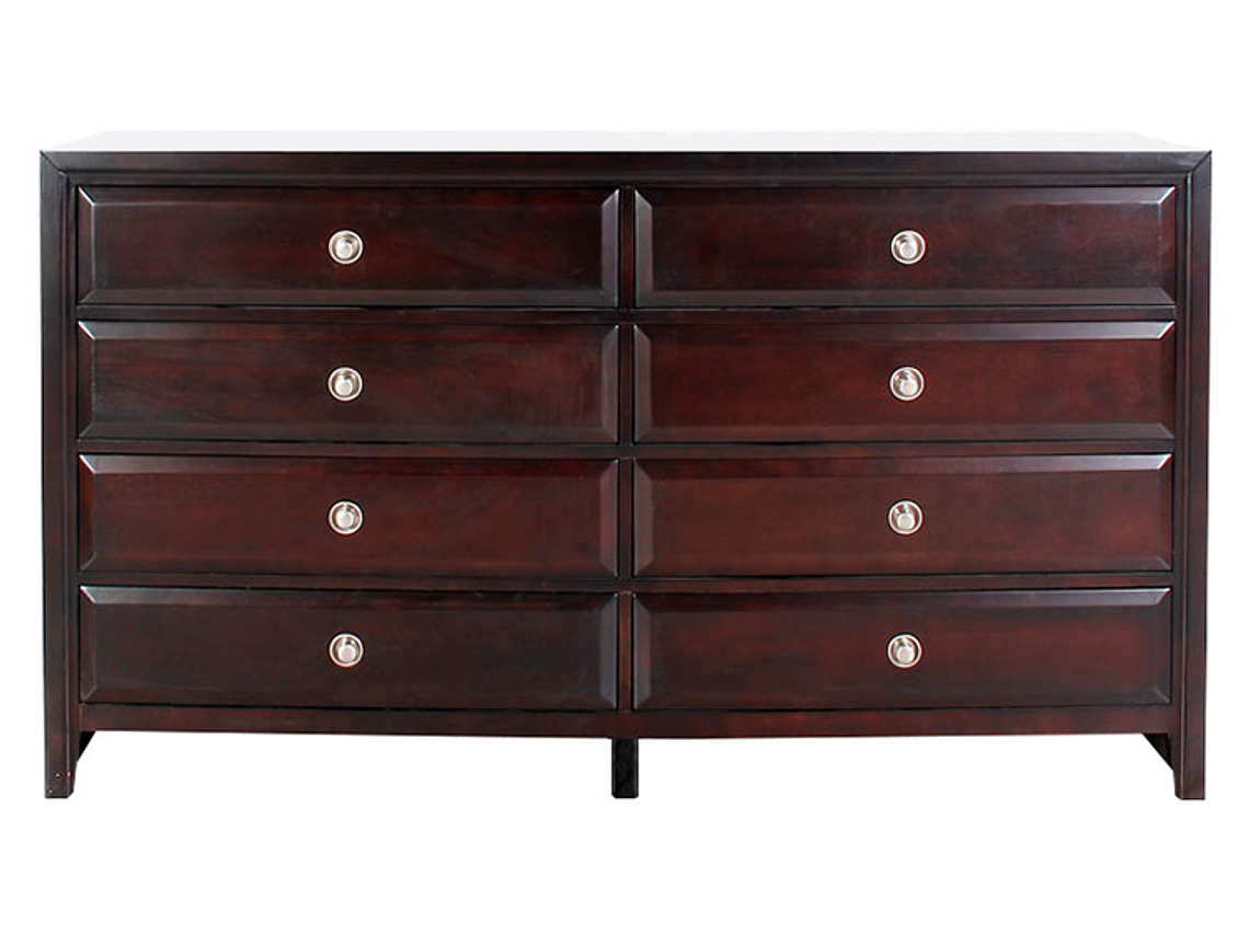 CÓMODA  HOME MISSION MADERA 8 CAJONES CAFÉ 1