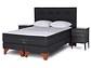 BOX SPRING ROSEN TEMPO BD 2 PL + SET ISSEY GRAFITO + ALMOHADAS - Miniatura 1
