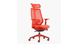 SILLA OFICINA EVE CON CABECERO ROJO FORM