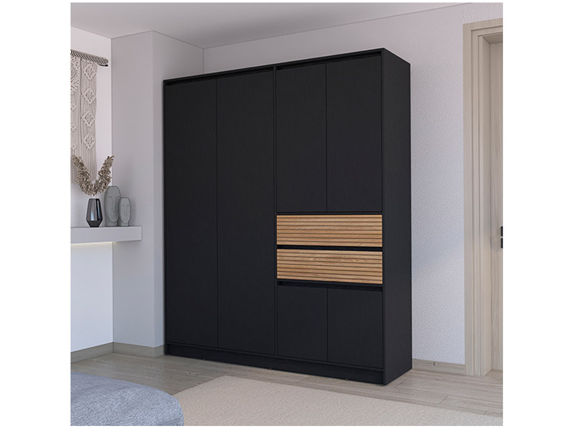 CLOSET TUHOME AUSTIN 6 PUERTAS 2 CAJONES CHOCOLATE 3