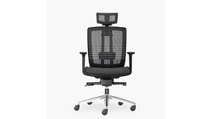 SILLA OFICINA AIR CON CABECERO GRIS OSCURO FORM