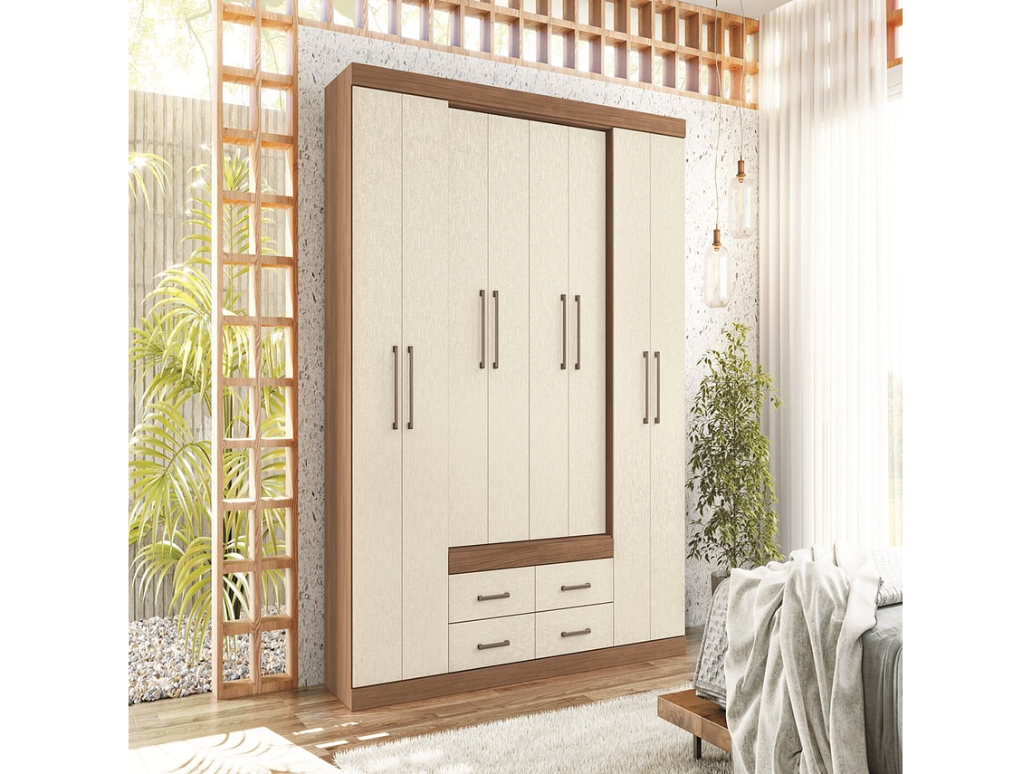 CLOSET NAPOLES 8P4C EN COLOR CAFE AREIA 4