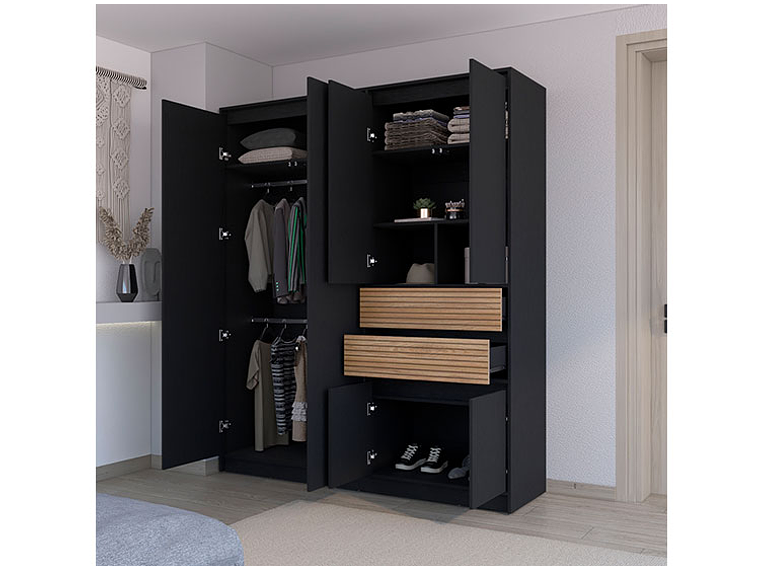 CLOSET TUHOME AUSTIN 6 PUERTAS 2 CAJONES CHOCOLATE 5