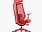 SILLA OFICINA EVE CON CABECERO ROJO FORM - Miniatura 4