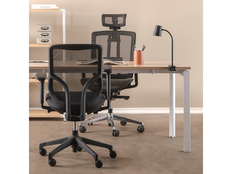 SILLA OFICINA AIR CON CABECERO GRIS OSCURO FORM 2