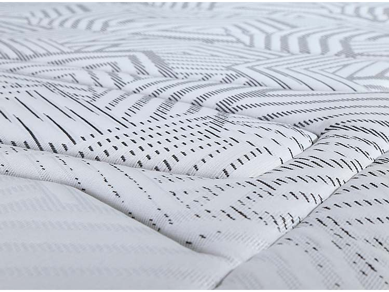 BOX SPRING ROSEN TEMPO BD 2 PL + SET ISSEY GRAFITO + ALMOHADAS 10