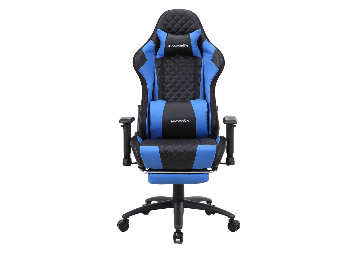 SILLA GAMER TITANIUM AZUL CON NEGRO 1
