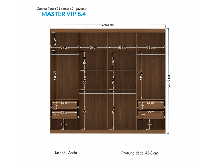CLOSET ALTAVISION MASTER VIP 8.4 BLANCO 8P 4C 2