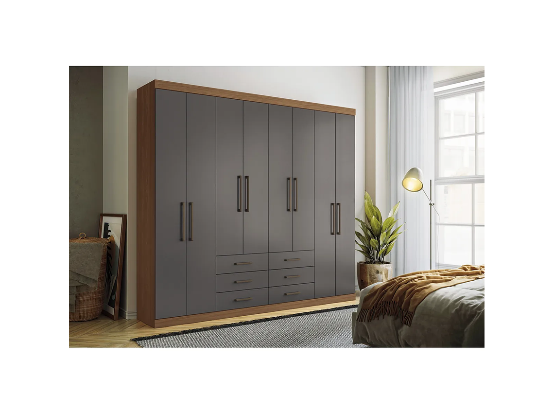 CLÓSET ALTAVISION MASTER 8 PUERTAS 6 CAJONES GRAFITO 3