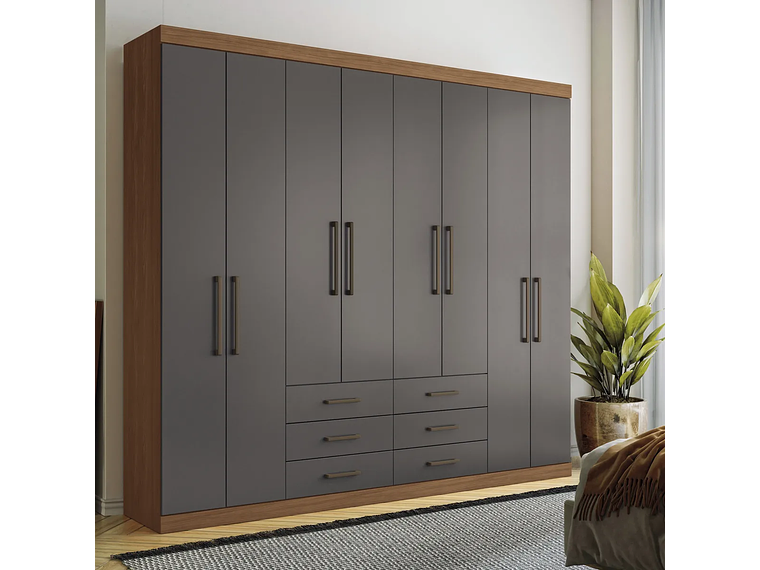 CLÓSET ALTAVISION MASTER 8 PUERTAS 6 CAJONES GRAFITO 4