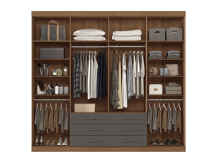 CLÓSET ALTAVISION MASTER 8 PUERTAS 6 CAJONES GRAFITO 5