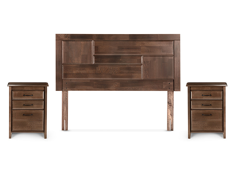 JUEGO DE DORMITORIO ROSEN CAMA BOXET UPLINE 2 PLAZAS + SET DOLCE 3