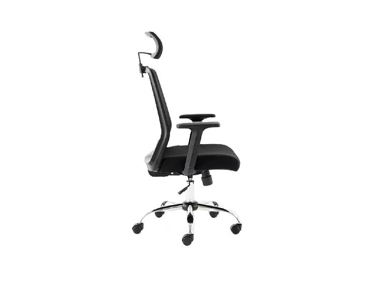 SILLA DE ESCRITORIO CUBA ALTA CON BRAZO REGULABLE Y CABECERO NEGRO 3