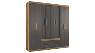 CLÓSET ALTAVISION NÁPOLES 8 PUERTAS 4 CAJONES GRAFITO