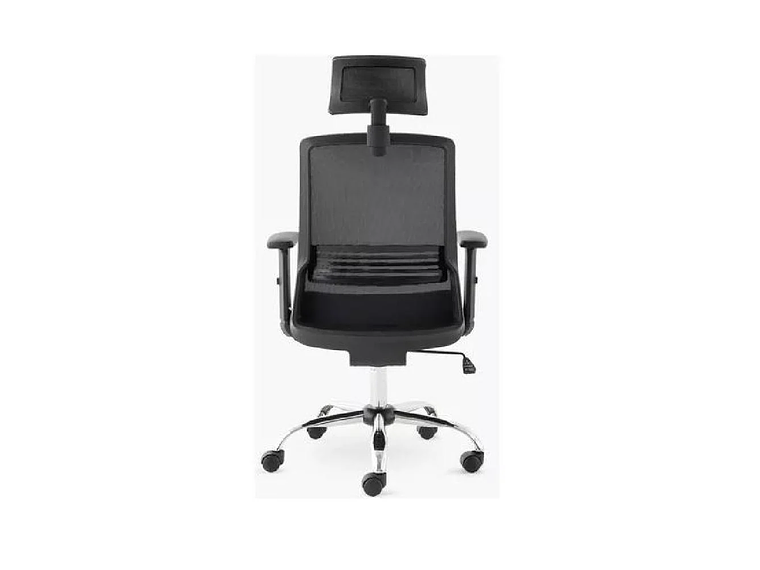 SILLA DE ESCRITORIO CUBA ALTA CON BRAZO REGULABLE Y CABECERO NEGRO 4