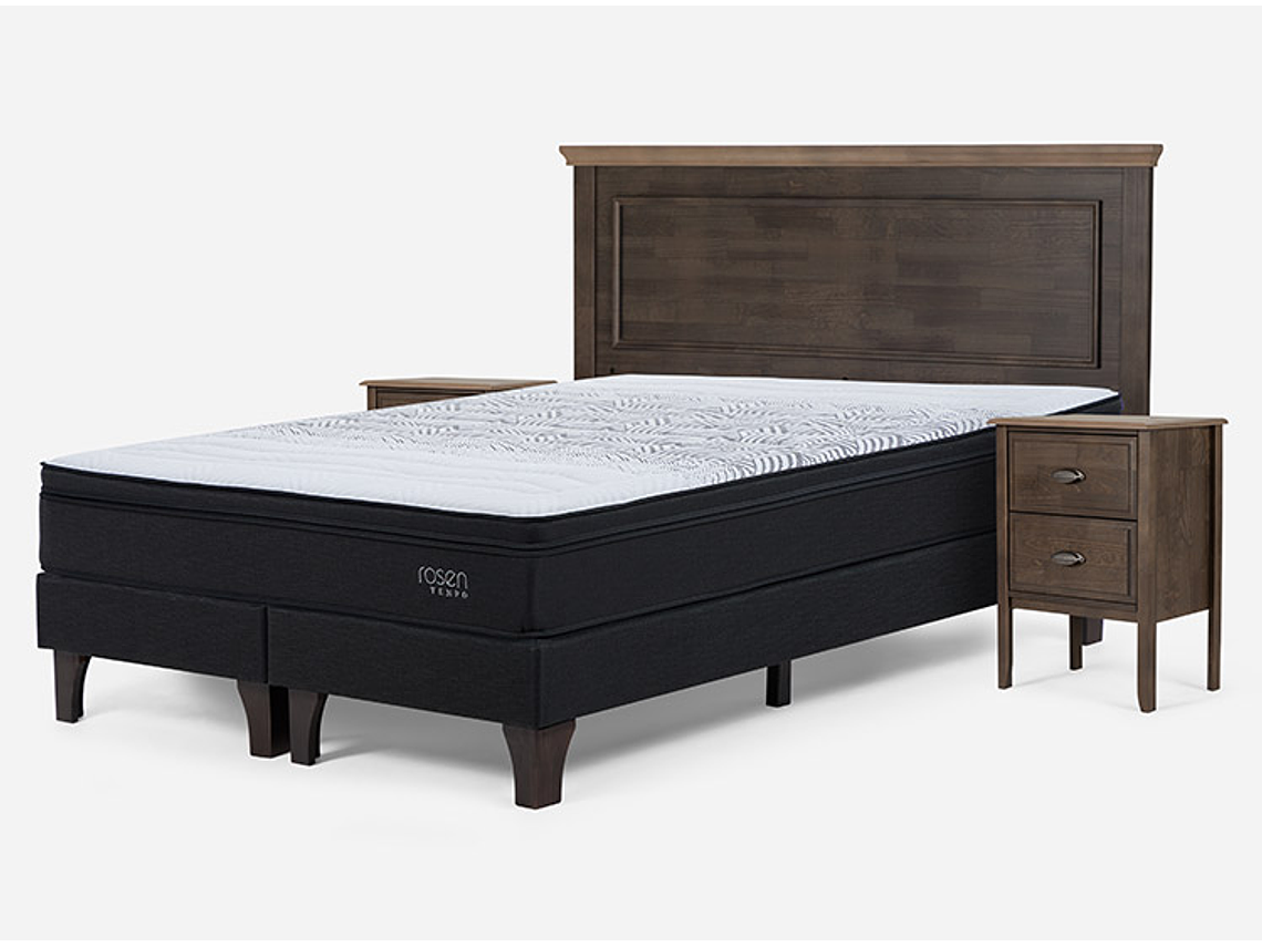 JUEGO DE DORMITORIO ROSEN CAMA EUROPEA TEMPO BD 2 PLAZAS + SET ANNA 2