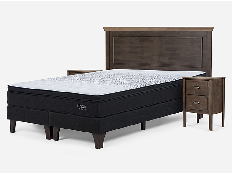 JUEGO DE DORMITORIO ROSEN CAMA EUROPEA TEMPO BD 2 PLAZAS + SET ANNA 2