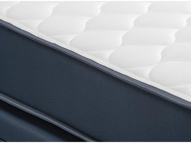 JUEGO DE DORMITORIO ROSEN CAMA BOXET UPLINE 2 PLAZAS + SET ISSEY GRAFITO 6