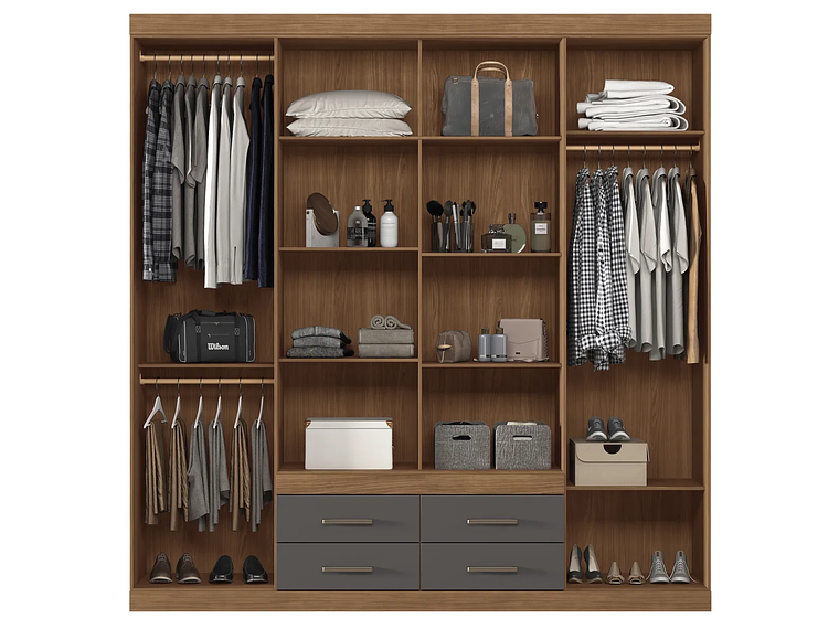 CLÓSET ALTAVISION NÁPOLES 8 PUERTAS 4 CAJONES GRAFITO 4