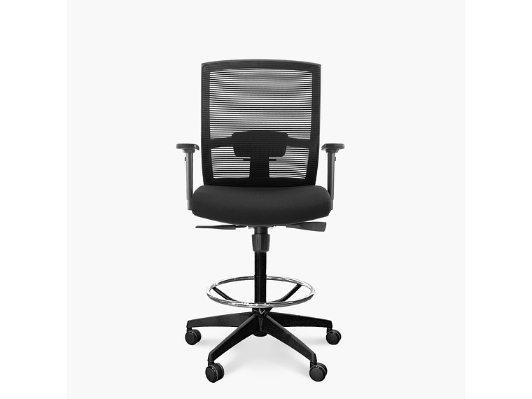 SILLA OFICINA TAYLOR CON ARO CAJERO NEGRO FORM 1