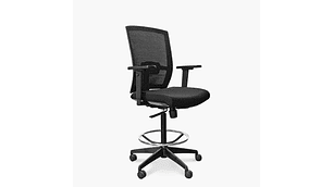 SILLA OFICINA TAYLOR CON ARO CAJERO NEGRO FORM