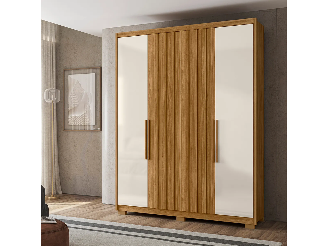 CLÓSET DI PORETTI DESIGN CALIFORNIA 4 PUERTAS 3 CAJONES CAFÉ 4