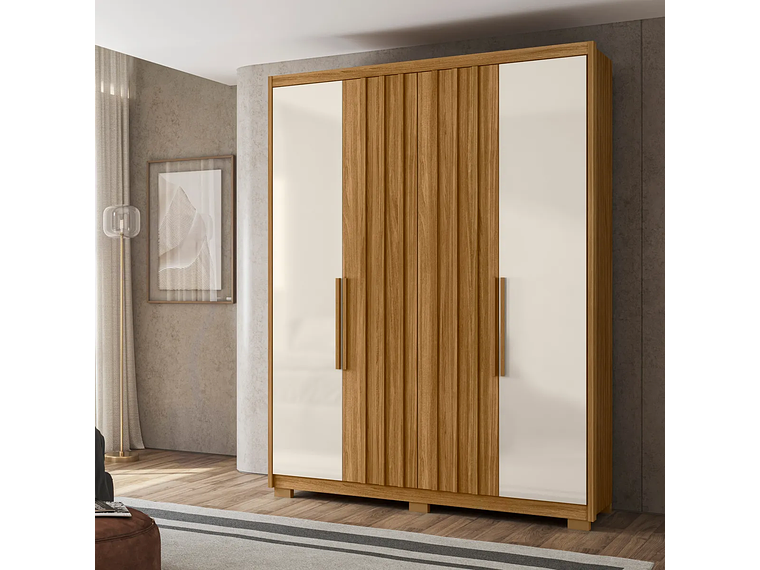 CLÓSET DI PORETTI DESIGN CALIFORNIA 4 PUERTAS 3 CAJONES CAFÉ 4