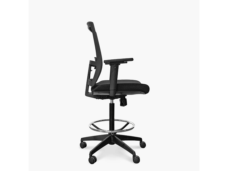SILLA OFICINA TAYLOR CON ARO CAJERO NEGRO FORM 3