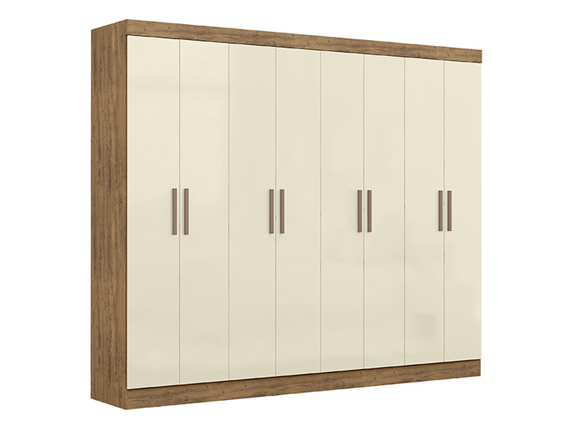 CLOSET DI PORETTI DESIGN PARIS MDF 8 PUERTAS 4 CAJONES CAFÉ CLARO 1