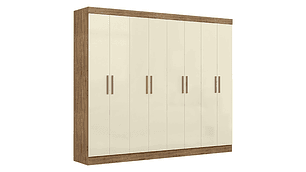 CLOSET DI PORETTI DESIGN PARIS MDF 8 PUERTAS 4 CAJONES CAFÉ CLARO