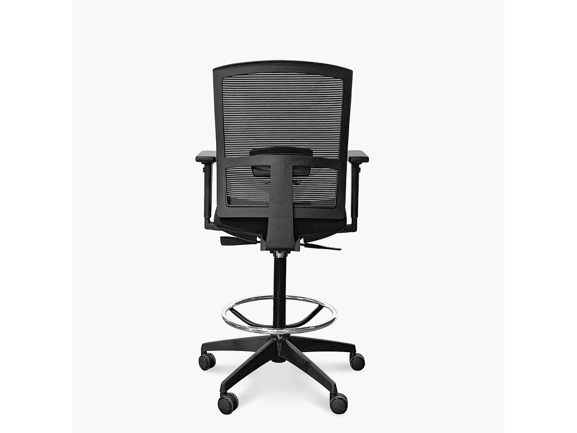 SILLA OFICINA TAYLOR CON ARO CAJERO NEGRO FORM 4