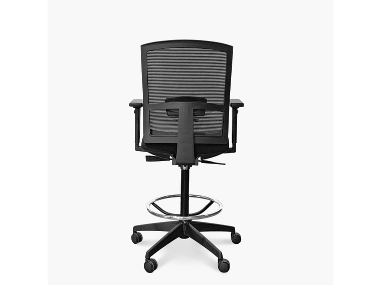 SILLA OFICINA TAYLOR CON ARO CAJERO NEGRO FORM 4